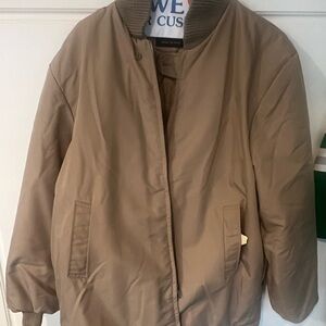 Cal Craft Vintage Men's Brown Quilted Lined Bomber Jacket 1970s - 80s Size XL